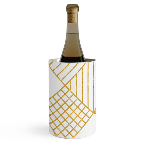 Fimbis Whackadoodle White and Gold Wine Chiller