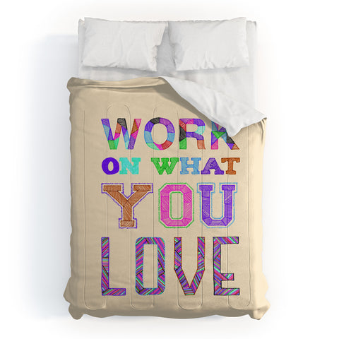 Fimbis Work On What You Love Comforter