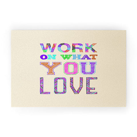 Fimbis Work On What You Love Welcome Mat