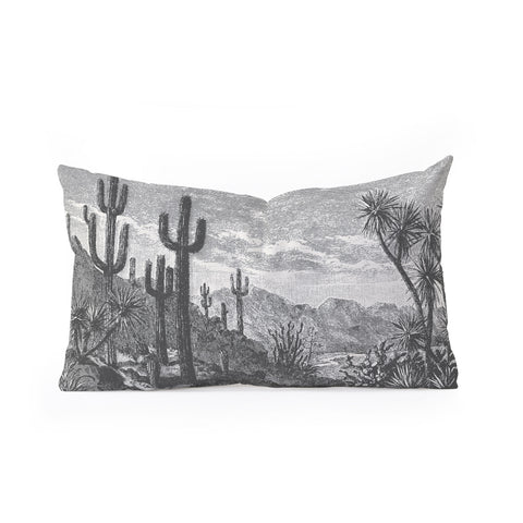 Florent Bodart Aster Cactus in Mountains Oblong Throw Pillow