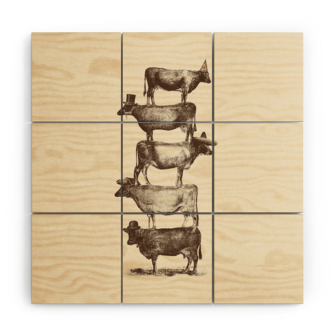 Florent Bodart Cow Cow Nuts Wood Wall Mural