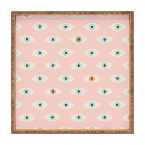 Florent Bodart Hundred Eyes Pink Square Tray