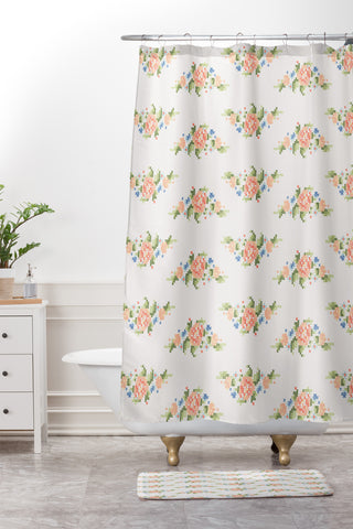 Florent Bodart Kitsch pattern Shower Curtain And Mat