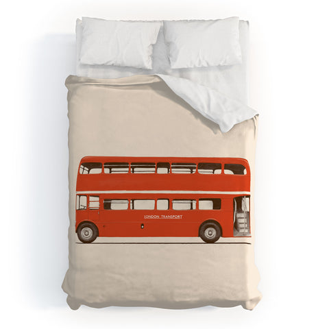Florent Bodart London Bus Duvet Cover