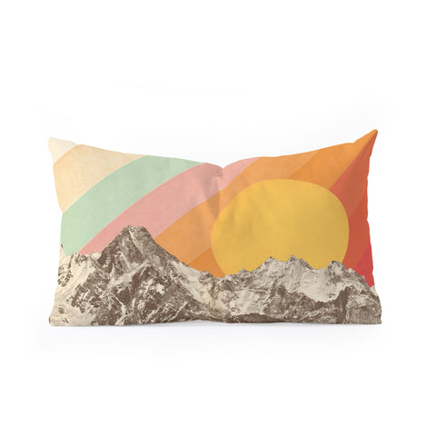 Florent Bodart Mountainscape 1 Oblong Throw Pillow