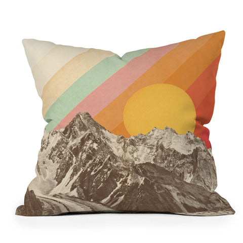 Florent Bodart Mountainscape 1 Outdoor Throw Pillow