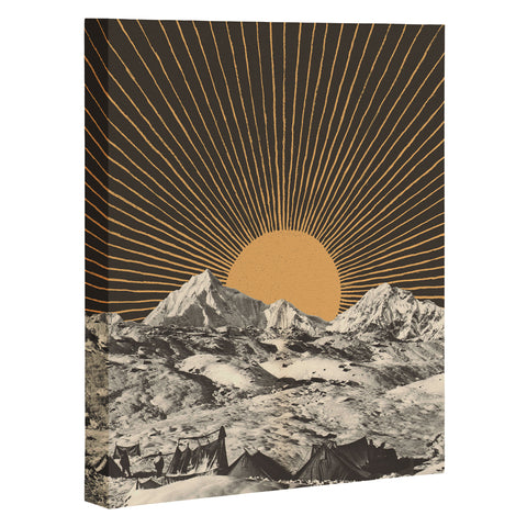 Florent Bodart Mountainscape 6 Night Sun Art Canvas