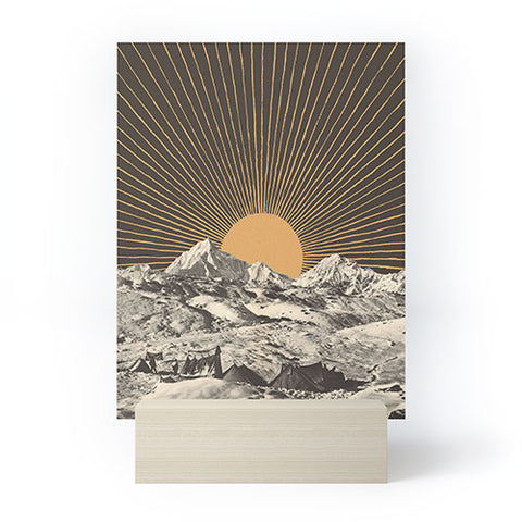 Florent Bodart Mountainscape 6 Night Sun Mini Art Print