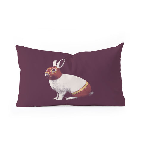 Florent Bodart Rabbit Wrestler Lapin Catcheur Oblong Throw Pillow