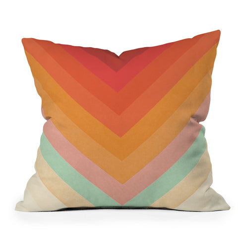 Florent Bodart Rainbow Chevrons Throw Pillow