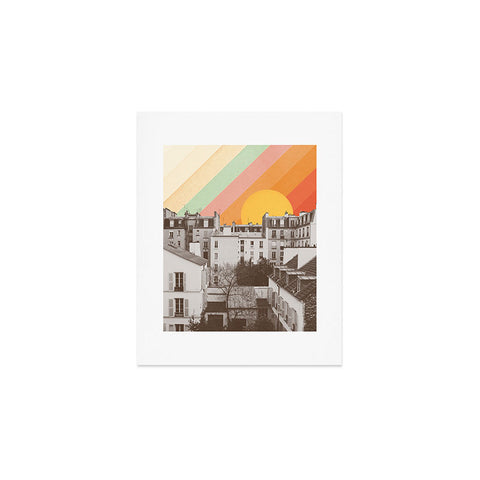 Florent Bodart Rainbow Sky Above Paris Art Print