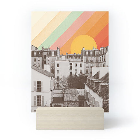 Florent Bodart Rainbow Sky Above Paris Mini Art Print
