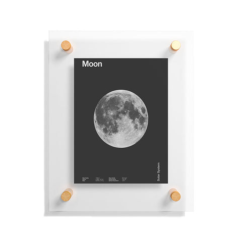 Florent Bodart Solar System Moon Floating Acrylic Print