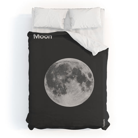Florent Bodart Solar System Moon Duvet Cover