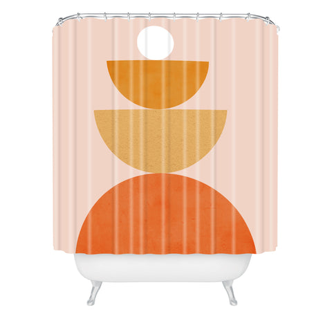 Forgetme Abstraction Circles Balance Mo Shower Curtain