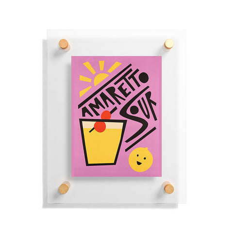 Fox And Velvet Amaretto Sour Cocktail Floating Acrylic Print