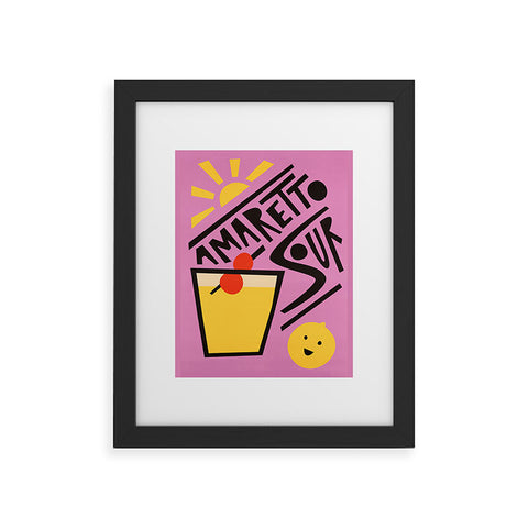 Fox And Velvet Amaretto Sour Cocktail Framed Art Print