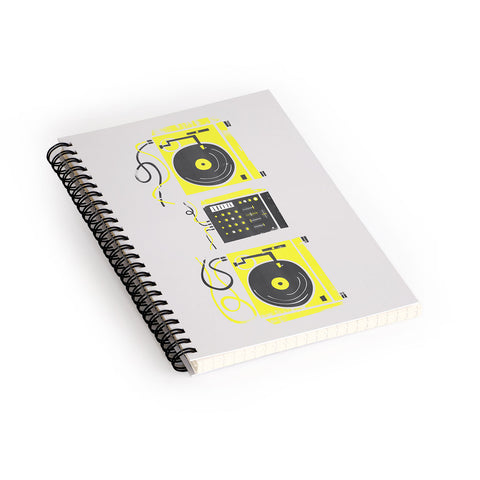 Fox And Velvet DJ Vinyl Decks And Mixer Spiral Notebook