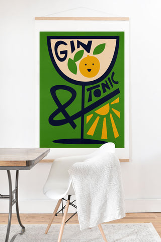 Fox And Velvet Gin Tonic Art Print And Hanger
