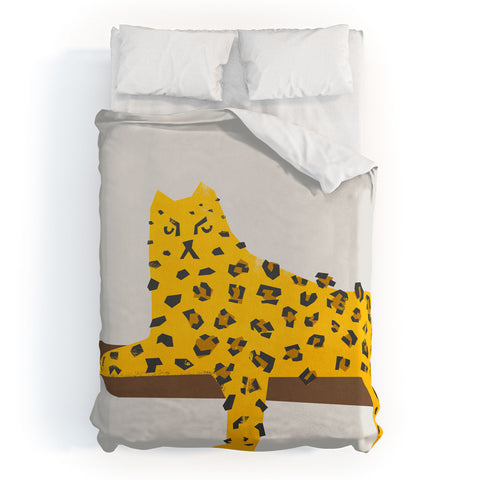Fox And Velvet Leopard Lazy Duvet Cover