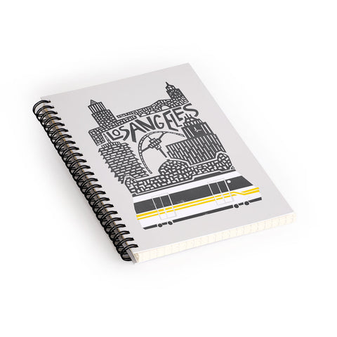 Fox And Velvet Los Angeles Cityscape Spiral Notebook