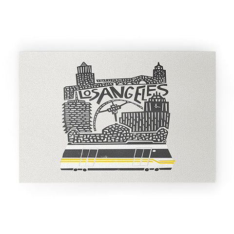 Fox And Velvet Los Angeles Cityscape Welcome Mat