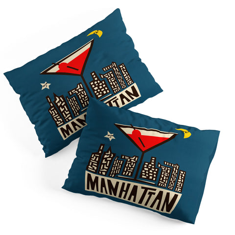 Fox And Velvet Manhattan Cocktail Print Pillow Shams