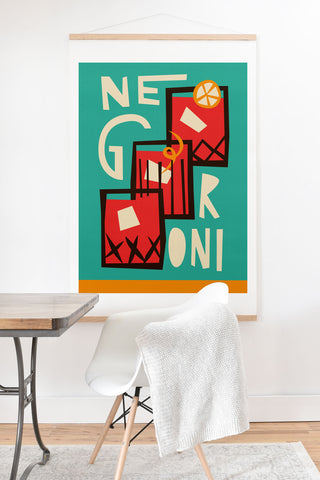 Fox And Velvet Negroni Cocktail Art Print And Hanger