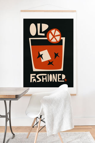 Fox And Velvet Old Fashioned Cocktail Art Print And Hanger