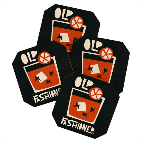 Fox And Velvet Old Fashioned Cocktail Coaster Set
