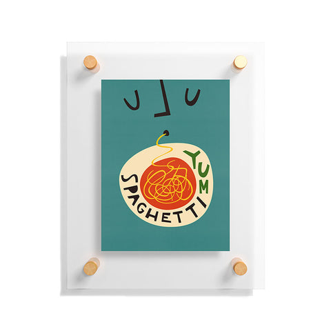 Fox And Velvet Yum Spaghetti Floating Acrylic Print