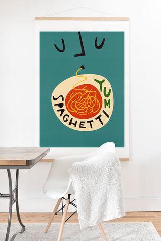 Fox And Velvet Yum Spaghetti Art Print And Hanger