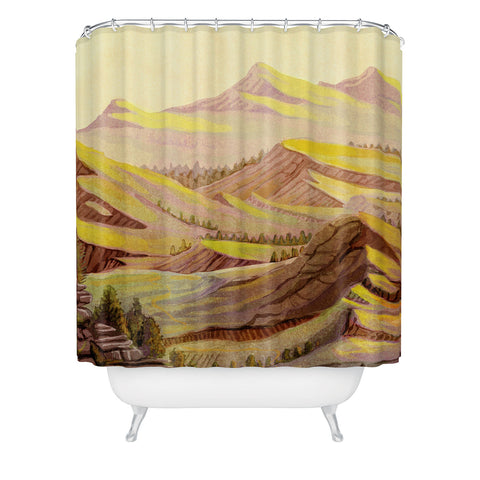 Francisco Fonseca smooth mountains Shower Curtain