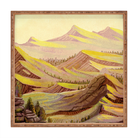 Francisco Fonseca smooth mountains Square Tray