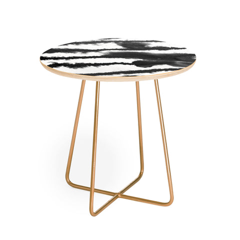 Francisco Fonseca watercolor black lines Round Side Table