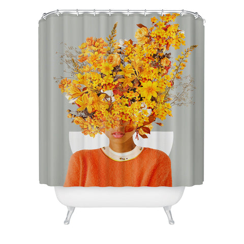 Frank Moth I Saw You Flower in the reflection of my Soul Shower Curtain