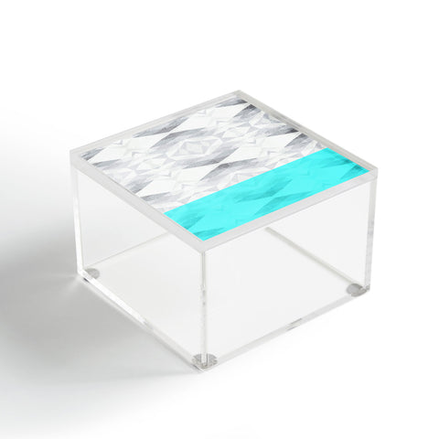 Gabi Lattice Aqua Acrylic Box
