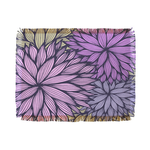 Gabi Purple Dahlia Throw Blanket