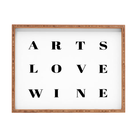 Gabriela Fuente Arts love wine Rectangular Tray