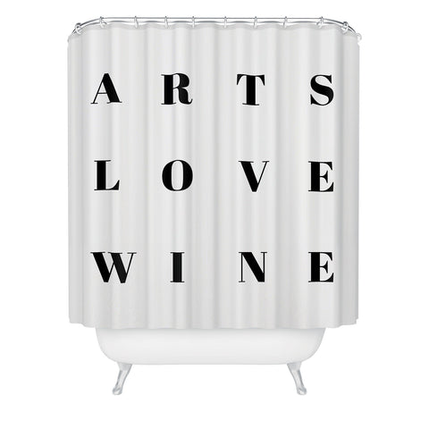Gabriela Fuente Arts love wine Shower Curtain