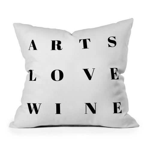 Gabriela Fuente Arts love wine Throw Pillow