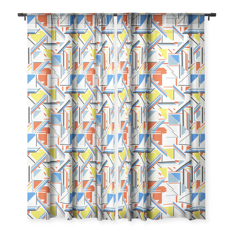 Gabriela Fuente Bauhaus puzzle Sheer Window Curtain