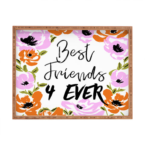 Gabriela Fuente Best Friends 4 ever Rectangular Tray