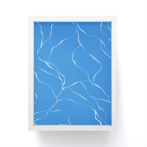 Gabriela Fuente blue line Framed Mini Art Print