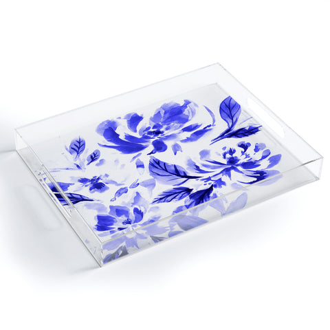 Gabriela Fuente Blue Lya Acrylic Tray