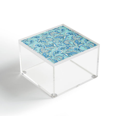 Gabriela Fuente Blue paisley Acrylic Box
