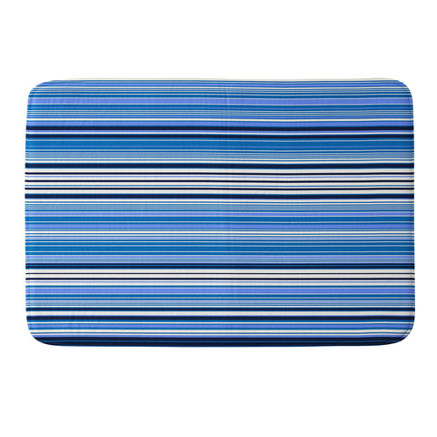 Gabriela Fuente Blue Stripe Memory Foam Bath Mat