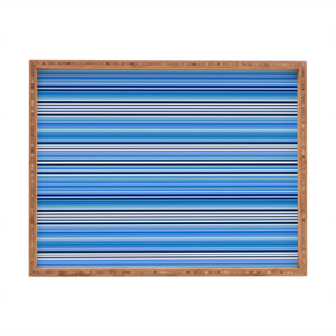 Gabriela Fuente Blue Stripe Rectangular Tray