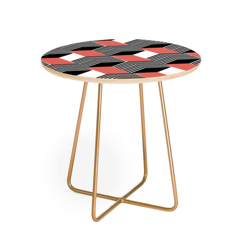 Gabriela Fuente Cube Coral Round Side Table