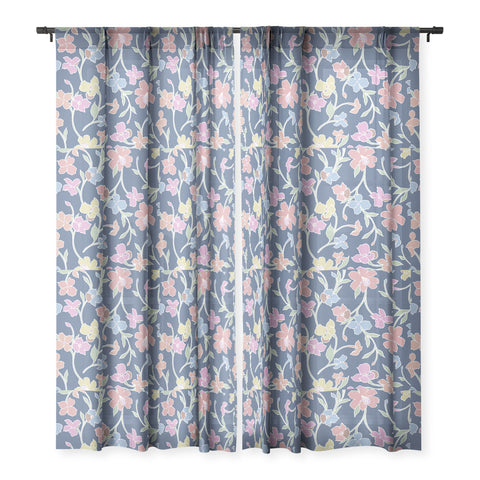 Gabriela Fuente Floral CLub Sheer Window Curtain